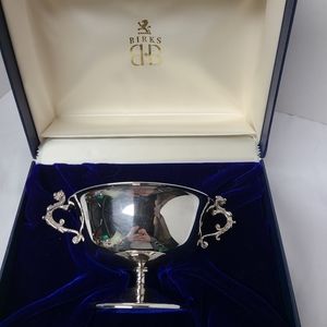 Vintage (1970's) Birks Silver Plated Small Candy Dish, Primrose E.P. Brass